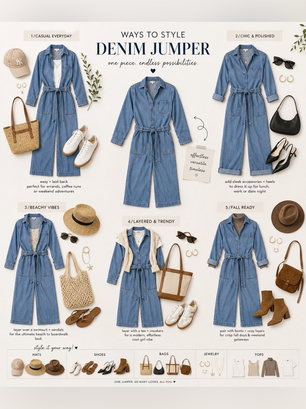 &Denim Chambray Denim Jumpsuit | Size 10 | Belted Wide Leg Utility Romper - Picture 2 of 5